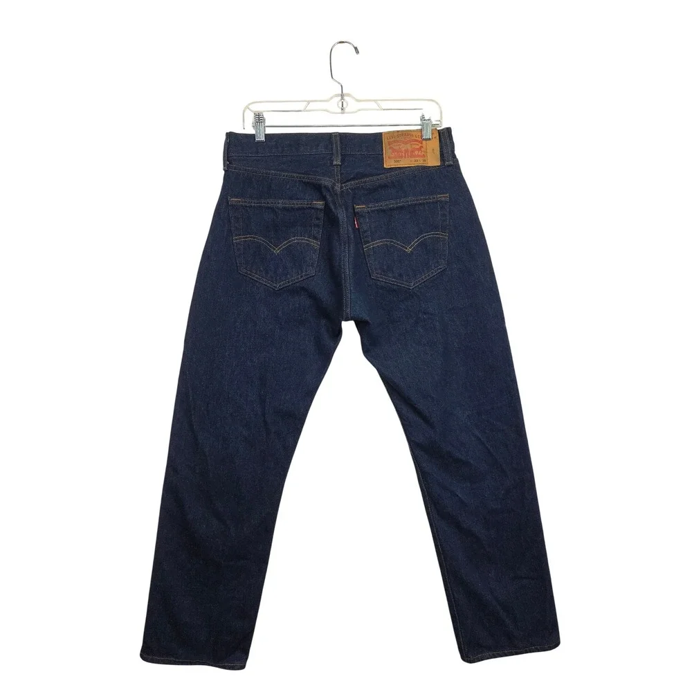 Levi Strauss 501 Jeans Mens 33x30 Dark‎ Wash Denim Heritage Workwear Classic